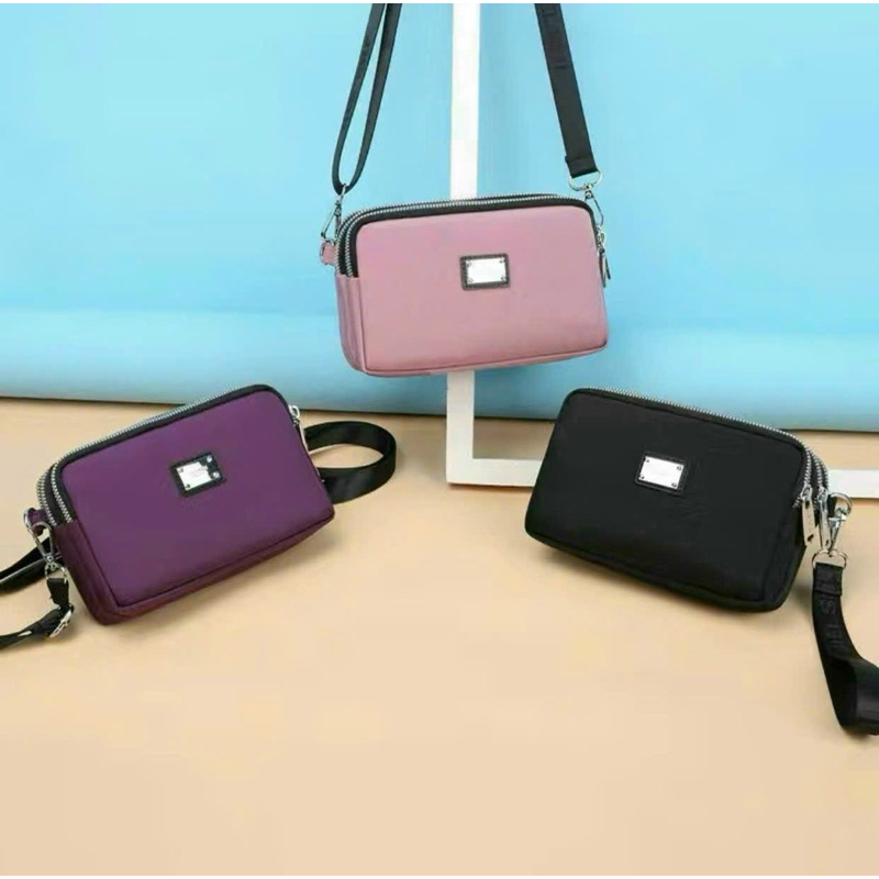 Túi xách đeo chéo đựng điện thoại vải dù 3 ngăn bền đẹp