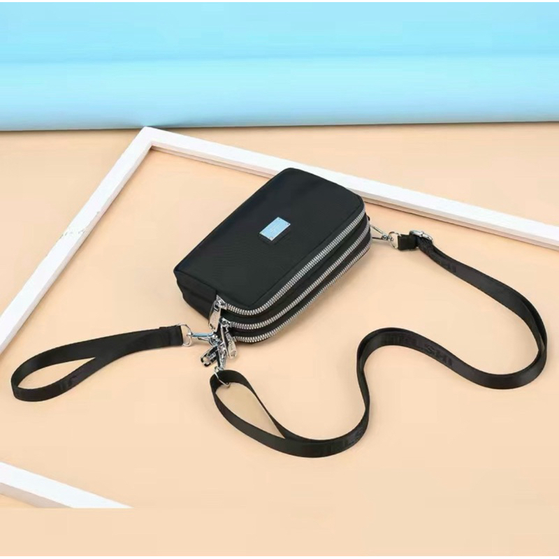 Túi xách đeo chéo đựng điện thoại vải dù 3 ngăn bền đẹp