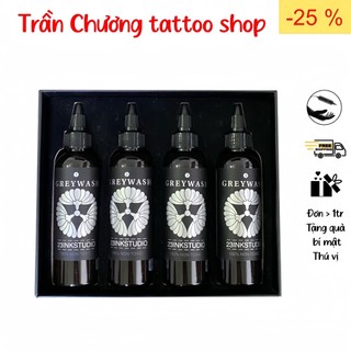 Mực xăm 23 INK Grey wash 4oz, 8oz - Sét mực pha sẵn Anh Việt - chuyên hình nhật cổ - Trần chương tattooshop