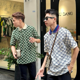 Polo monogram gu cci 3 màu fulltag cao cấp