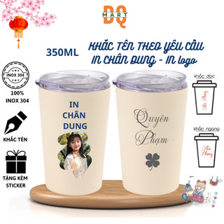 Ly giữ nhiệt DQMart holic mini 350ml cốc giữ nhiệt inox 304 bình giữ nhiệt 350ml tặng Sticker, DQMart
