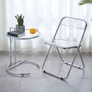  Bộ bàn ghế xếp trong suốt DeanHouse loại cao cấp ghế xếp decor phòng khách phòng ngủ theo phong cách tối giản 