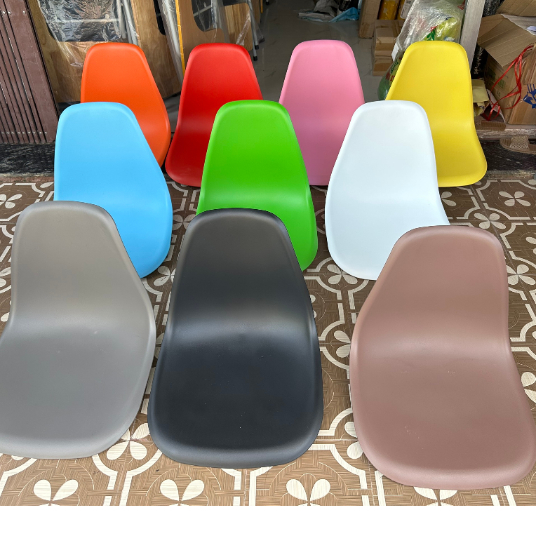 Mặt Ghế Nhựa Eames Đủ Màu Ngồi Bệt, Làm Ghế Băng Chờ