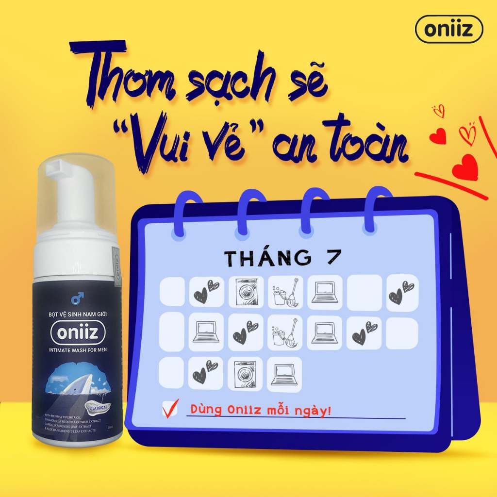 Bọt vệ sinh Onizz dành cho nam giới có che tên