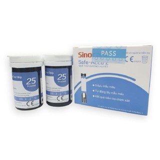Hộp 50 que thử đường huyết Sinocare safe accu2 date dài