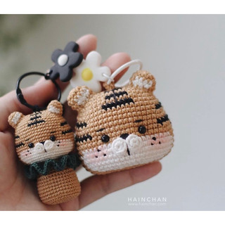 Móc khoá len cún/ hổ/ mèo dễ thương