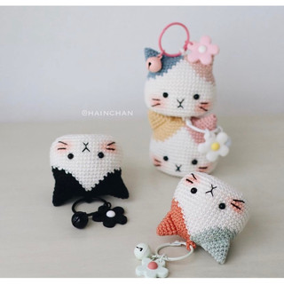 Móc khoá len cún/ hổ/ mèo dễ thương