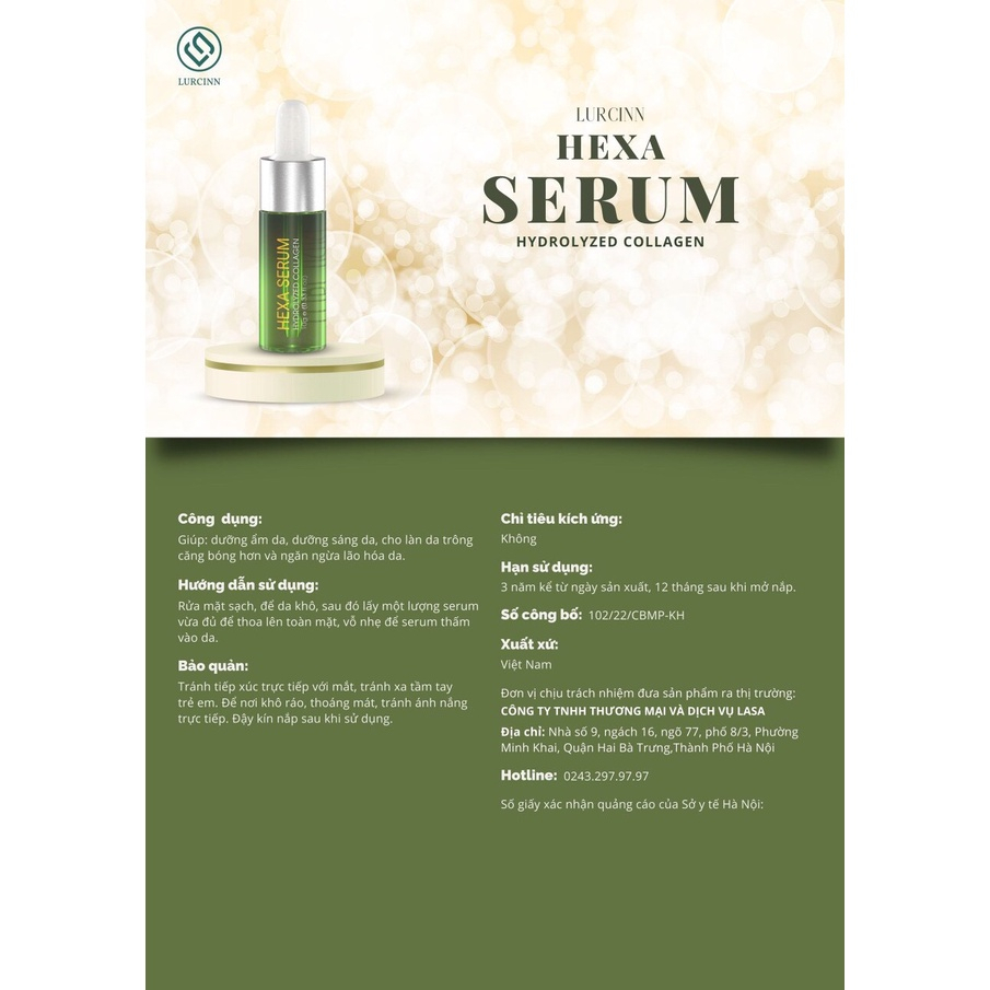 Serum Căng Bóng Lurcinn Hexa Serum 10g