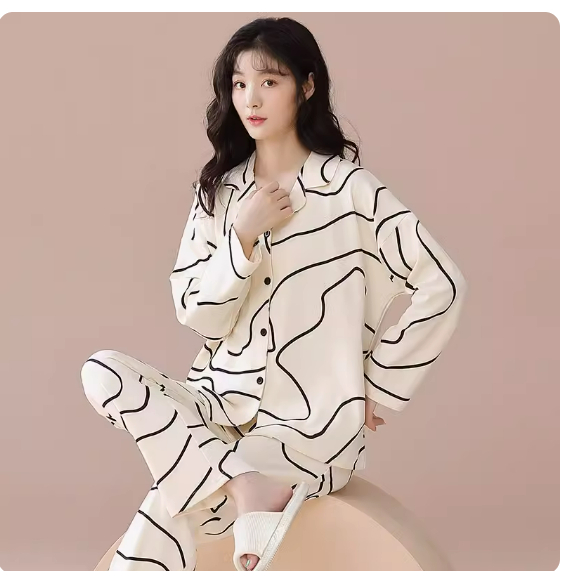 Đồ Ngủ Nữ dài tay Kimono cổ YUKATA - Bộ Ngủ Đôi Màu Xám phong cách Nhật Bản 2023 DN027