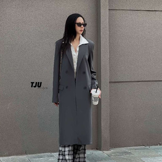 Áo khoác dáng dài Mangto vải gân chun MỘT LỚP cá tính MAYA (+10% phí sàn) (T-Ju thiết kế)