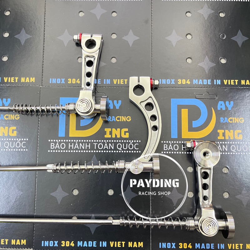 COMBO Càng thắng + Đũa thắng Inox 304 gắn cho các dòng xe số Hon-Ya (Wave-Ex-Sirius-Future...)