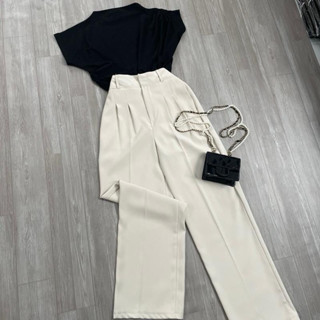 Quần Ống Rộng Gold Hàn Hàng Đẹp Cao Cấp Dài 100cm Siêu Hack Dáng