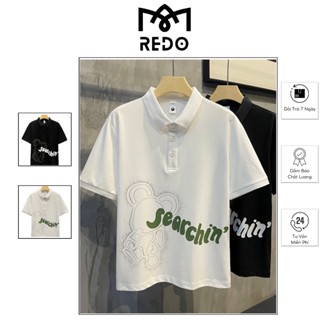 Áo Polo Nam , Áo cộc nam cotton In Hình Gấu Kute 48 - 88kg ( APL08 )