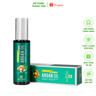 Tinh Dầu Wellmate Phục Hồi Tóc Hư Tổn Nặng Argan Oil Vitamin E 60ml [ Fanola ]