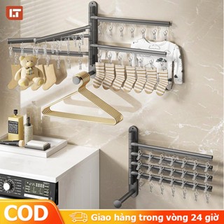 LT Móc Treo Quần Áo Đồ Lót Tất Vớ Đa Năng Giàn phơi tất khung kim loại Móc treo đồ tại nhà chắc chắn và có thể xoay