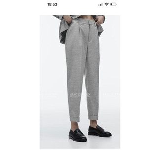 Quần tây nữ cạp cao baggy ZR gập gấu