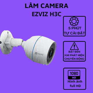Camera wifi ngoài trời ezviz h3c, độ phân giải 1080, camera cố định, góc rộng, báo động về điện thoại - lâm camera