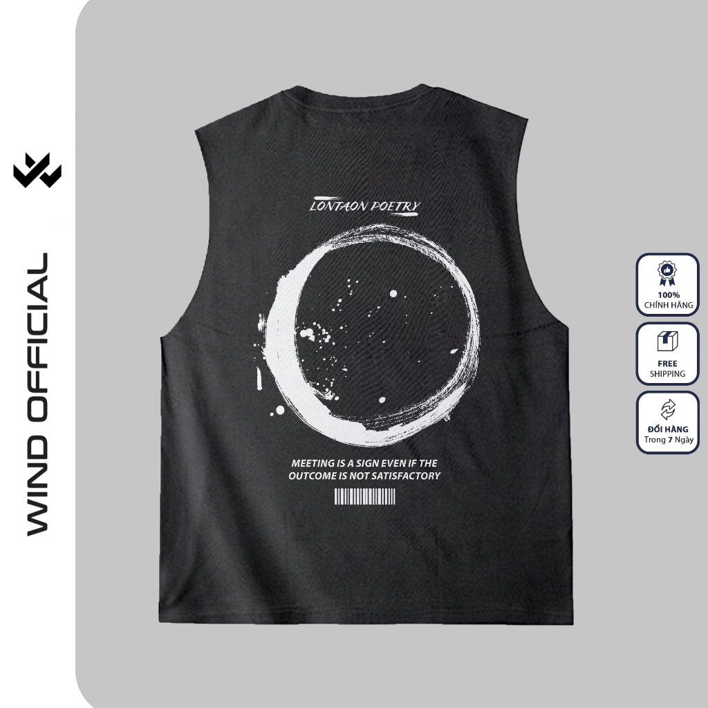 Áo ba lỗ unisex WIND form rộng sát nách INK tanktop thời trang nam nữ oversize