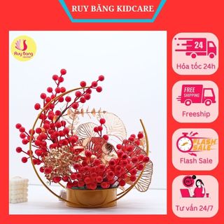 Cành táo vàng kim, cành rẻ quạt, cành đào đông, sỉ cành hoa trang trí tết hottren 2024
