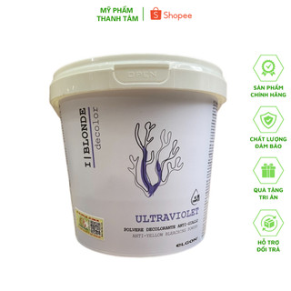 Bột tẩy tím khử ánh vàng Fanola Elgon De-Color Blueberry Bleach Anti Yellow 500ml