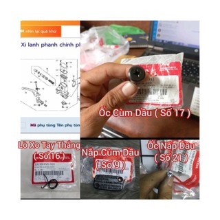Ốc tay thắng . lò xo . nắp dầu và ốc : ab , click, vario