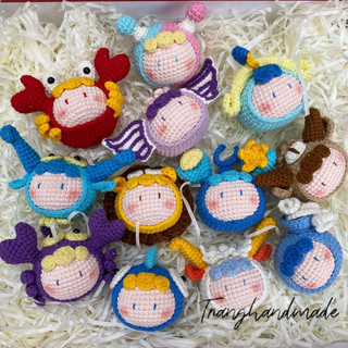 Móc khoá len 12 cung hoàng đạo, móc khoá cung hoàng đạo handmade