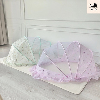 Màn chụp tự bung cho bé - Mùng chụp sơ sinh gấp gọn chống muỗi kt 110x65x60, có lớp che chống chói mắt