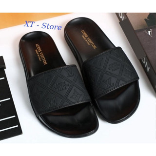 Dép LV IN CHÌM cao su đế cứng cao cấp-Dép quai ngang LV đẳng cấp đủ size 36-44