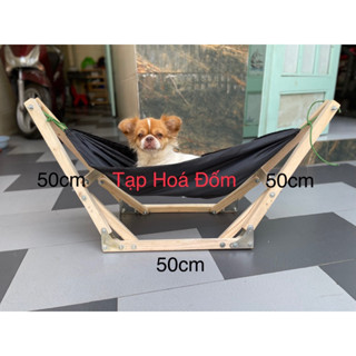 Võng chó mèo size S , võng xếp mini cho chó mèo , tặng kèm võng nằm