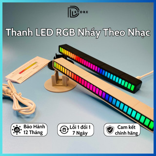 Thanh đèn LED RGB nháy theo nhạc 16 TRIỆU MÀU trang trí PC, bàn làm việc. Đèn LED RGB điều khiển bằng cảm biến âm thanh.