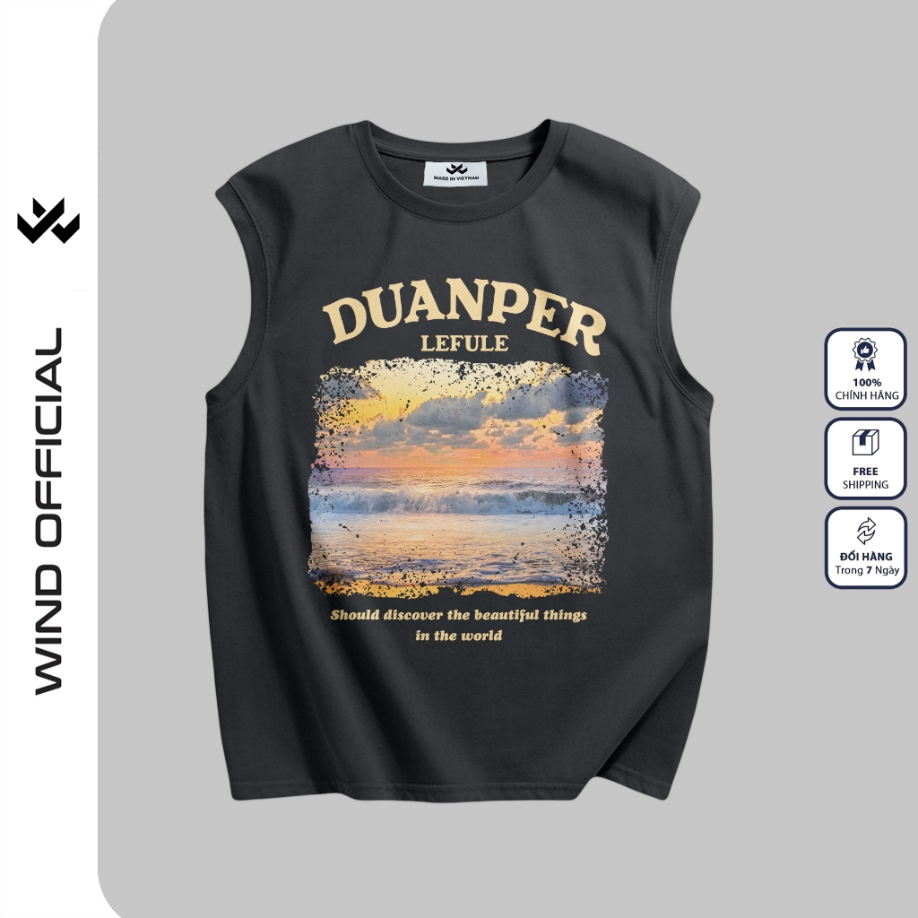 Áo ba lỗ unisex WIND form rộng sát nách SunSet tanktop thời trang nam nữ oversize