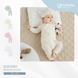 Bu baby xuân hè - bộ dài tay cài chéo bu baby siro cho bé trai bé gái sơ sinh