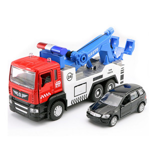 Xe cứu hộ đồ chơi trẻ em - Tow truck - Rescue Truck - Xe có nhạc khi nhấn đầu xe