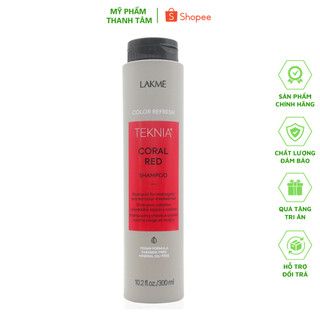 Dầu gội dưỡng màu tóc nhuộm (MÀU ĐỎ) LAKME Coral Red Shampoo 300ml