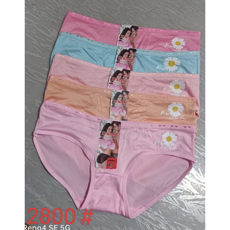 sét 10 quÀn lót cotton trơn hoa cúc 034