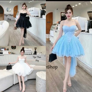 Đầm nữ 2 dây đi tiệc, đi du lịch, đi biển sang chảnh D166