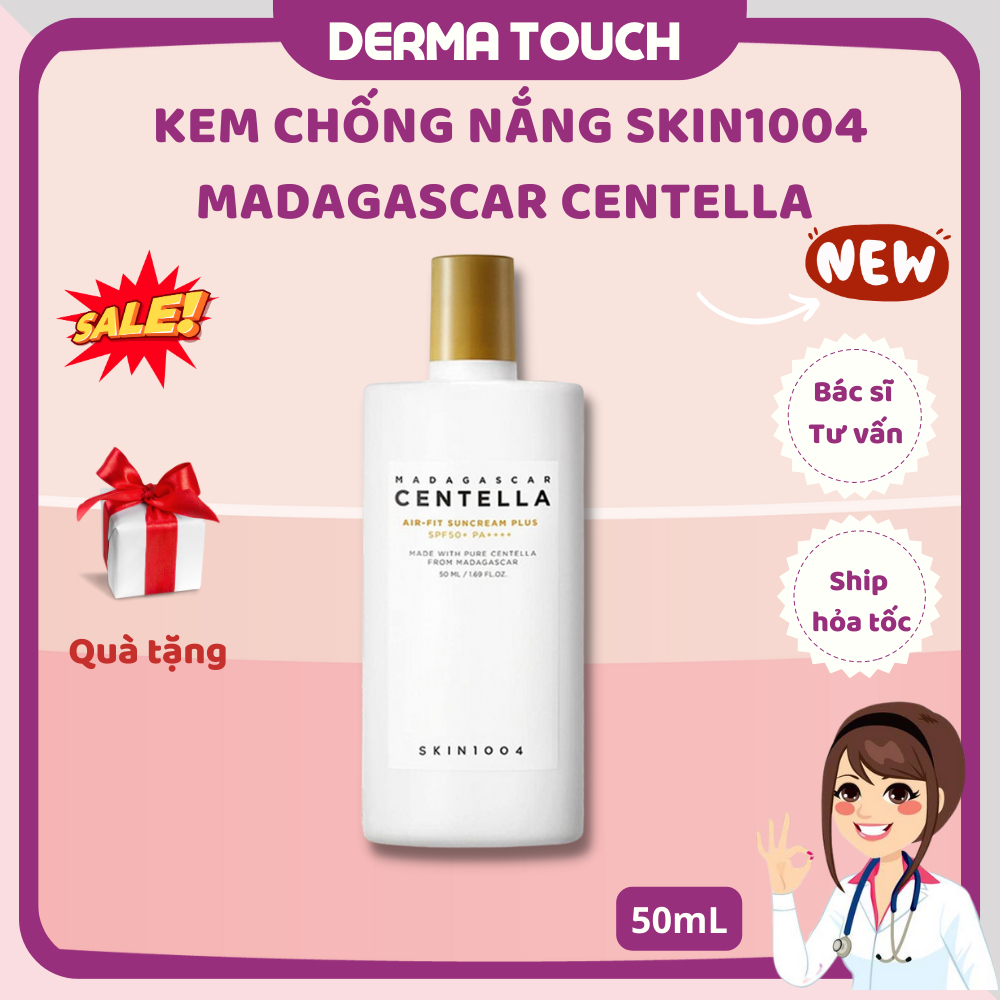 Kem Chống Nắng Kiềm Dầu, Nâng Tone Da Mỏng Nhẹ Skin1004 Madagascar Centella Art-Mẫu Mới
