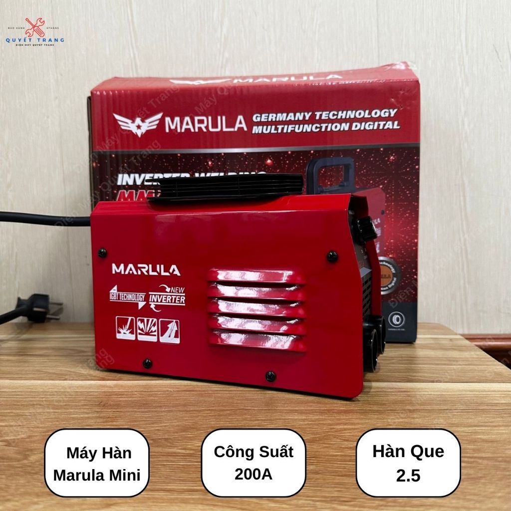 Máy Hàn Điện Tử Mini, Máy Hàn Gia Đình Marula MMA 200 Hàn Chuyên Que 2.5 Chính Hãng Marula Điện Máy 