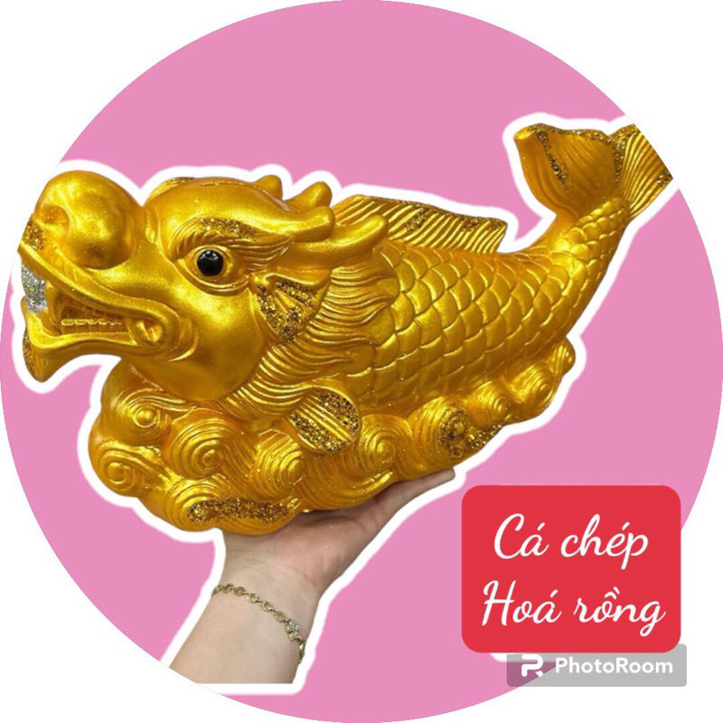 Cá chép hoá rồng vàng vip, Ống tiết kiệm hình cá chép hoá rồng, heo đất lợn đất heo tiết kiệm ,Heo đ
