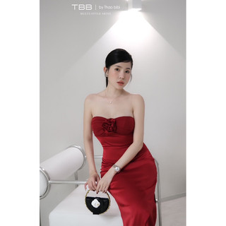 Đầm Cúp Phi Xẻ Bông Ngực Thiết Kế Cao Cấp By Thao Bibi