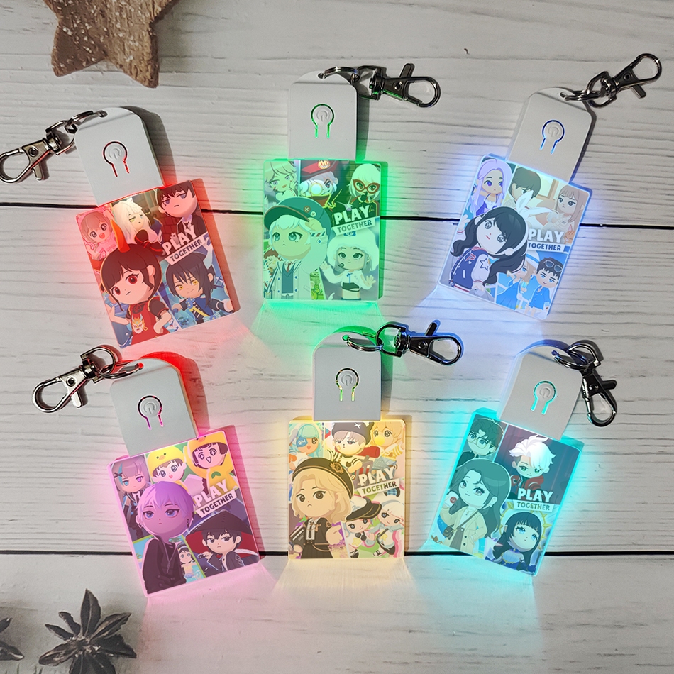 Móc Chìa Khóa Play Together Có Đèn LED Phát Sáng Thời Trang Sang Trọng