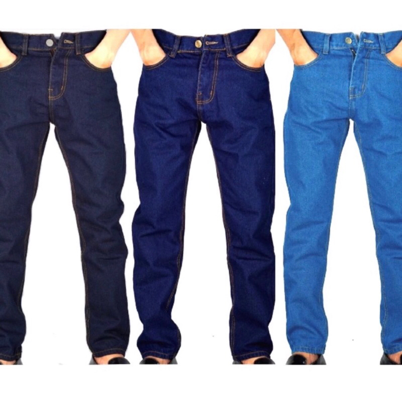 Quần jean nam MĐ Q61 xanh form rộng ống suông thời trang MS2