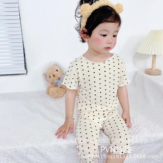 Bộ quần áo cho bé, bộ đồ tăm gân bé gái cộc tay quần lững cho bé từ 8-20kg