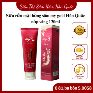 Sữa rửa mặt hồng sâm my gold Hàn Quốc nắp vàng 130ml