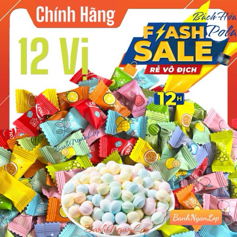 Loại Xịn - Kẹo Bạc Hà 12 Vị Hương Trái Cây Thơm Mát Nhãn Hiệu Xiao Ke Ao La