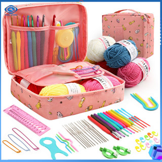 【Free ship Bộ 58 Dụng Cụ Đan Móc Len Thủ Công Cho Người Mới Bắt Đầu