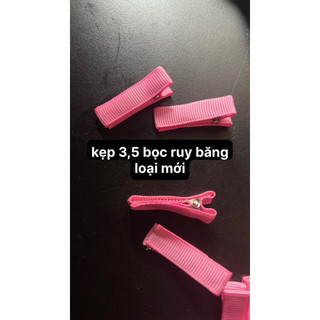 kẹp mỏ vịt bọc ruy băng 3,5cm