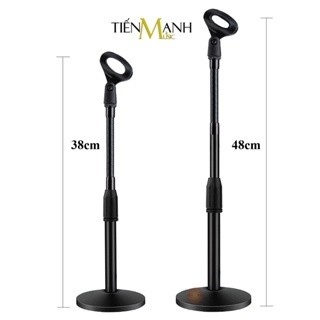 Chân micro để bàn bẻ cong, chân mic đế gang siêu chắc