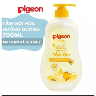Sữa tắm gội Pigeon 2in1 chai 700ml, dầu gội sữa tắm Pigeon chai 200ml