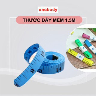 Thước dây mềm 1.5m, thước đo vòng eo, chiều cao, may đồ tiện lợi nhiều màu, có đầu sắt